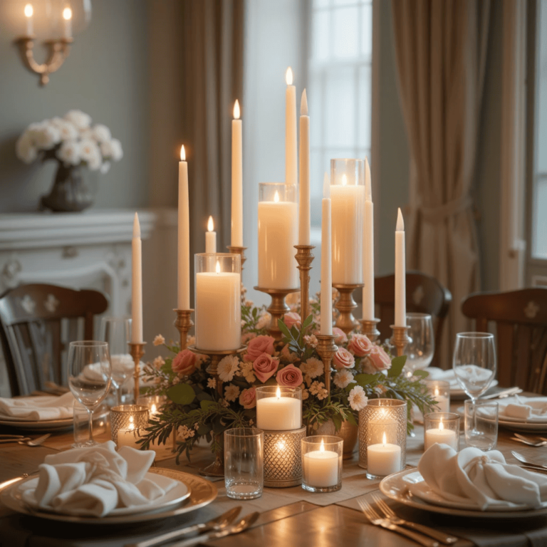 Breathtaking-Centerpiece-Ideas-for-Your-Dining-Table-with-Candle-Clusters