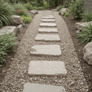 Budget-Patio-Ideas-with-Natural-Stone-Pathways