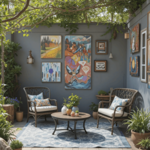 Budget-Patio-Ideas-with-Outdoor-Art