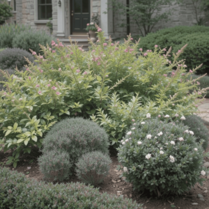 Charming-Bushes-in-Front-of-House-Ideas-with-Dwarf-Varietie