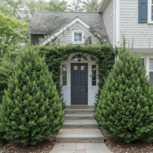 Charming-Bushes-in-Front-of-House-Ideas-with-Evergreen-Bushes