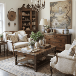 Charming-Farmhouse-Living-Room-Ideas-with-Vintage-Furniture