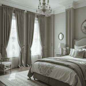 Charming-Sage-Green-and-Grey-Bedroom-Ideas-with-Dramatic-Curtains.