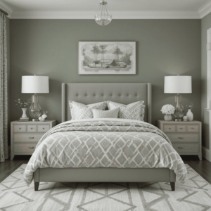 Charming-Sage-Green-and-Grey-Bedroom-Ideas-with-Geometric-Patterns.