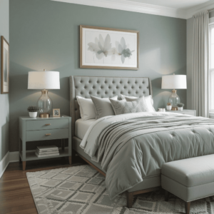 Charming-Sage-Green-and-Grey-Bedroom-Ideas-with-Sleek-Nightstands