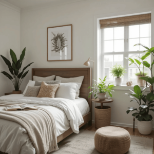 Chic-Earthy-Bedroom-Ideas-with-Indoor-Plants