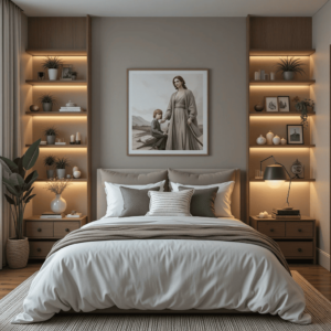 Chic-Earthy-Bedroom-Ideas-with-Mood-Lighting-Options