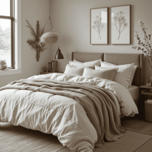 Chic-Earthy-Bedroom-Ideas-with-Natural-Textiles.