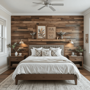 Chic-Earthy-Bedroom-Ideas-with-Rustic-Accent-Walls