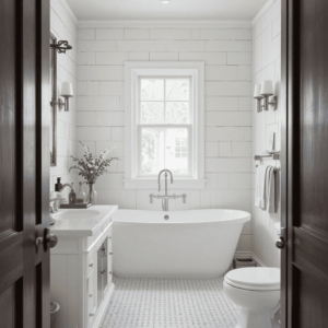 Chic-Farmhouse-Bathroom-Designs-with-Shiplap-Walls