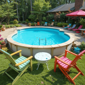 Colorful Poolside Furniture