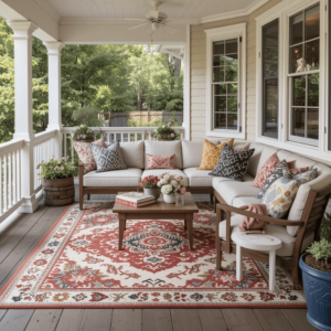 Cozy-Porch-Ideas-with-Outdoor-Rug