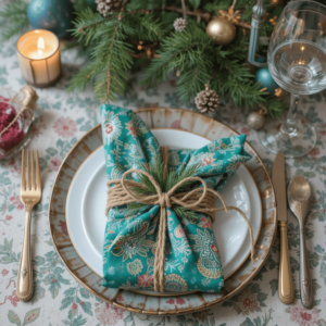 Creative-Christmas-Table-Settings-Ideas-with-Crafty-Gift-Wrapping-Use