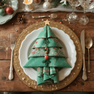 Creative-Christmas-Table-Settings-Ideas-with-Creative-Napkin