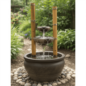 Creative-DIY-Solar-Fountain-Ideas-with-Bamboo-Fountain