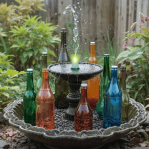 Creative-DIY-Solar-Fountain-Ideas-with-Glass-Bottle-Fountain.