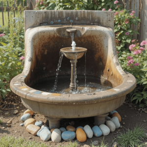 Creative DIY Solar Fountain Ideas with Upcycled Kitchen Sink Fountain