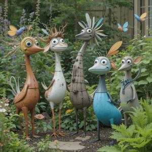 Creative-Garden-Art-Ideas-with-Whimsical-Sculptures.