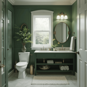 Gorgeous-Green-Bathroom-Ideas-with-Accent-Lighting-Incorporate.