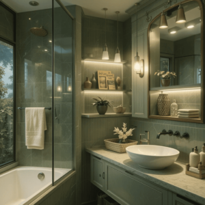 Gorgeous-Green-Bathroom-Ideas-with-Mood-Lighting-Options