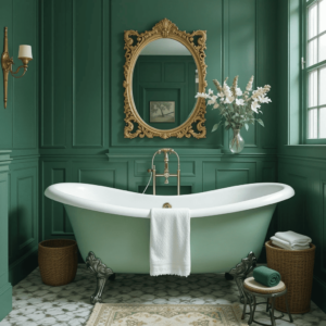 Gorgeous-Green-Bathroom-Ideas-with-Pale-Green-Bathtubs