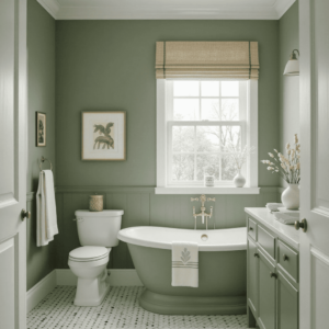 Gorgeous-Green-Bathroom-Ideas-with-Sage-Green-Walls.