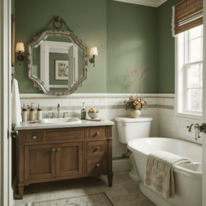 Gorgeous-Green-Bathroom-Ideas-with-Seasonal-Decor-Changes