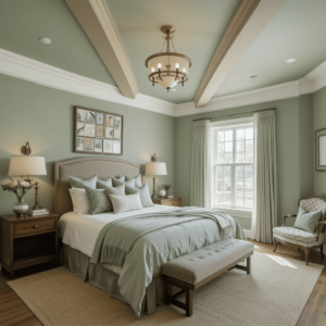 Gorgeous-Sage-Green-Bedroom-Ideas-with-Creative-Ceiling-Designs