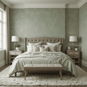 Gorgeous-Sage-Green-Bedroom-Ideas-with-Sage-Green-Wallpaper