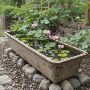 Homemade-Water-Fountains-Ideas-with-DIY-Trough-Fountain-Repurpose