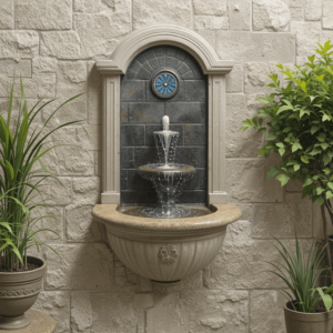 Homemade-Water-Fountains-Ideas-with-Wall-Mounted-Fountain.