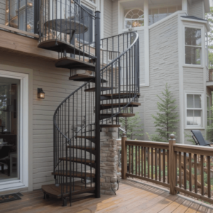 Innovative-Deck-Stairs-Ideas-with-Spiral-Staircase.