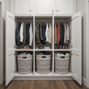 Innovative-Laundry-Room-Cabinet-Ideas-with-Built-In-Hampers