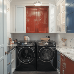 Innovative-Laundry-Room-Cabinet-Ideas-with-Color-Blocked-Cabinets