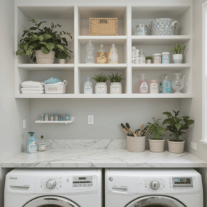 Innovative-Laundry-Room-Cabinet-Ideas-with-Open-Shelving-Open