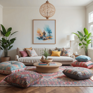 Inspiring-Boho-Living-Room-Ideas-with-Floor-Cushions