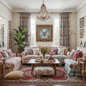 Inspiring-Boho-Living-Room-Ideas-with-Mismatched-Patterns