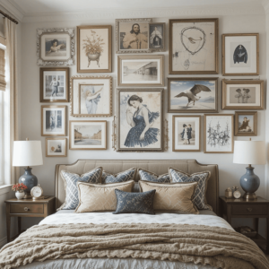 Stunning-Bedroom-Accent-Wall-Ideas-with-Gallery-Wall.