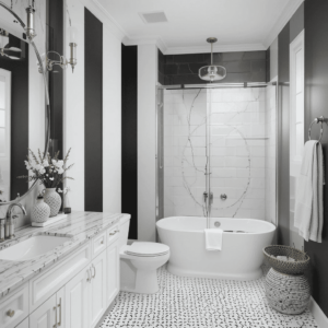 Stunning-Black-and-White-Bathroom-with-Bold-Accent-Walls