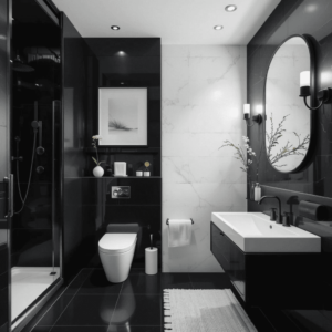 Stunning-Black-and-White-Bathroom-with-Minimalist-Design-Approach