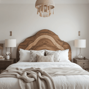  Stunning-Neutral-Boho-Bedrooms-with-Creative-Headboards