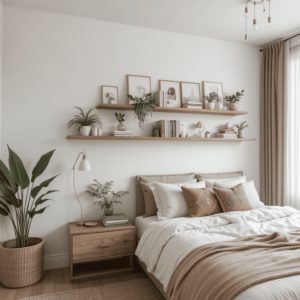 Stunning-Neutral-Boho-Bedrooms-with-Floating-Shelves