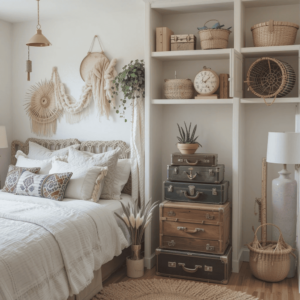  Stunning-Neutral-Boho-Bedrooms-with-Functional-Storage-Solutions