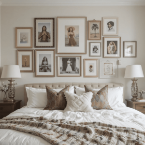  Stunning-Neutral-Boho-Bedrooms-with-Personalized-Art-Displays