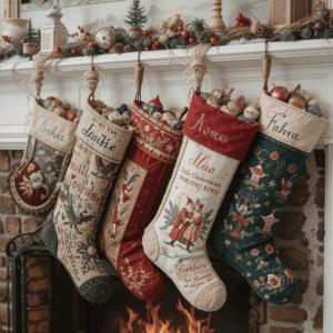 Vintage-Christmas-Aesthetic-Ideas-with-Antique-Stockings