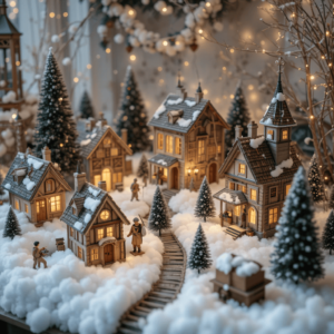 Vintage-Christmas-Aesthetic-Ideas-with-Christmas-Village.