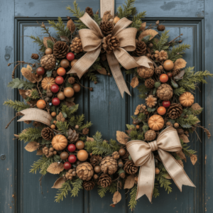 Vintage-Christmas-Aesthetic-Ideas-with-Rustic-Wreaths-Craft