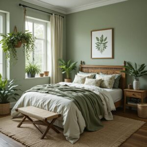 Botanical-Sage-Green-Bedroom